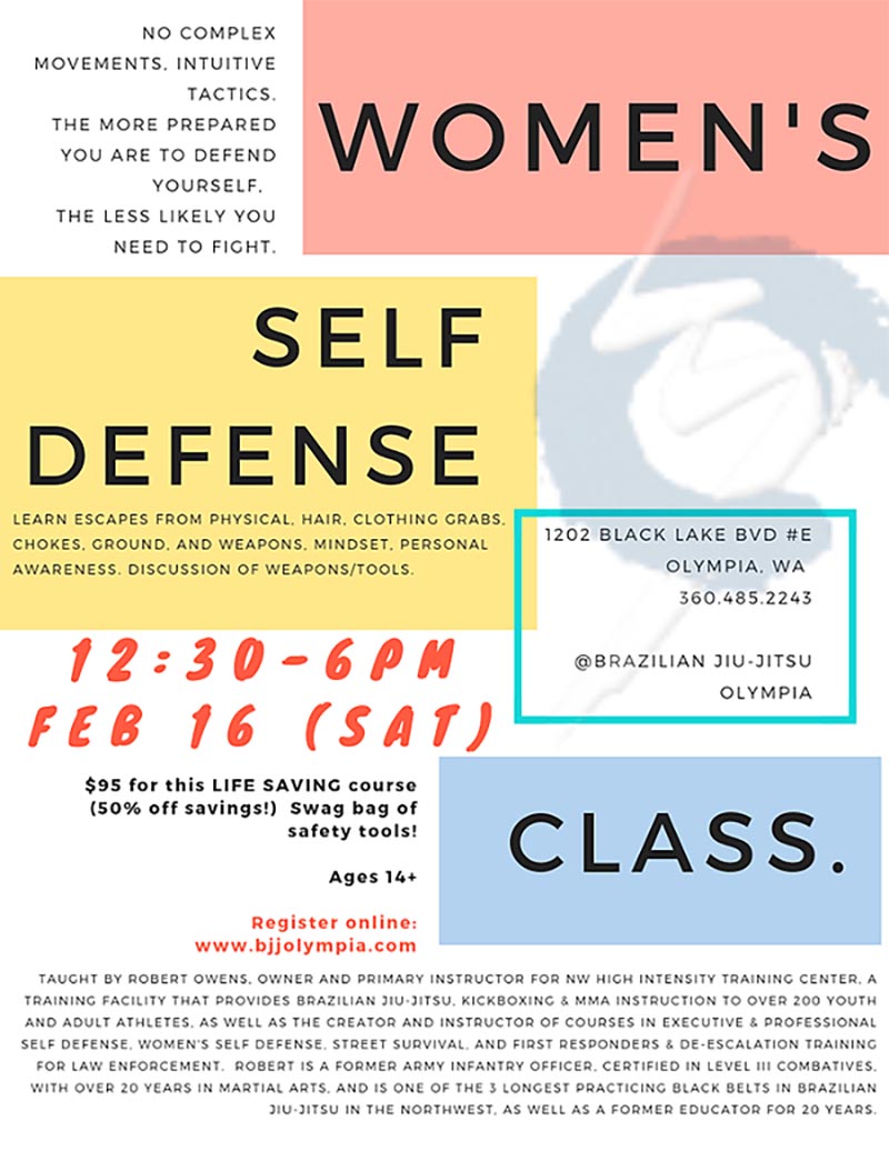 Womens Self Defense at BJJ Olympia Washington